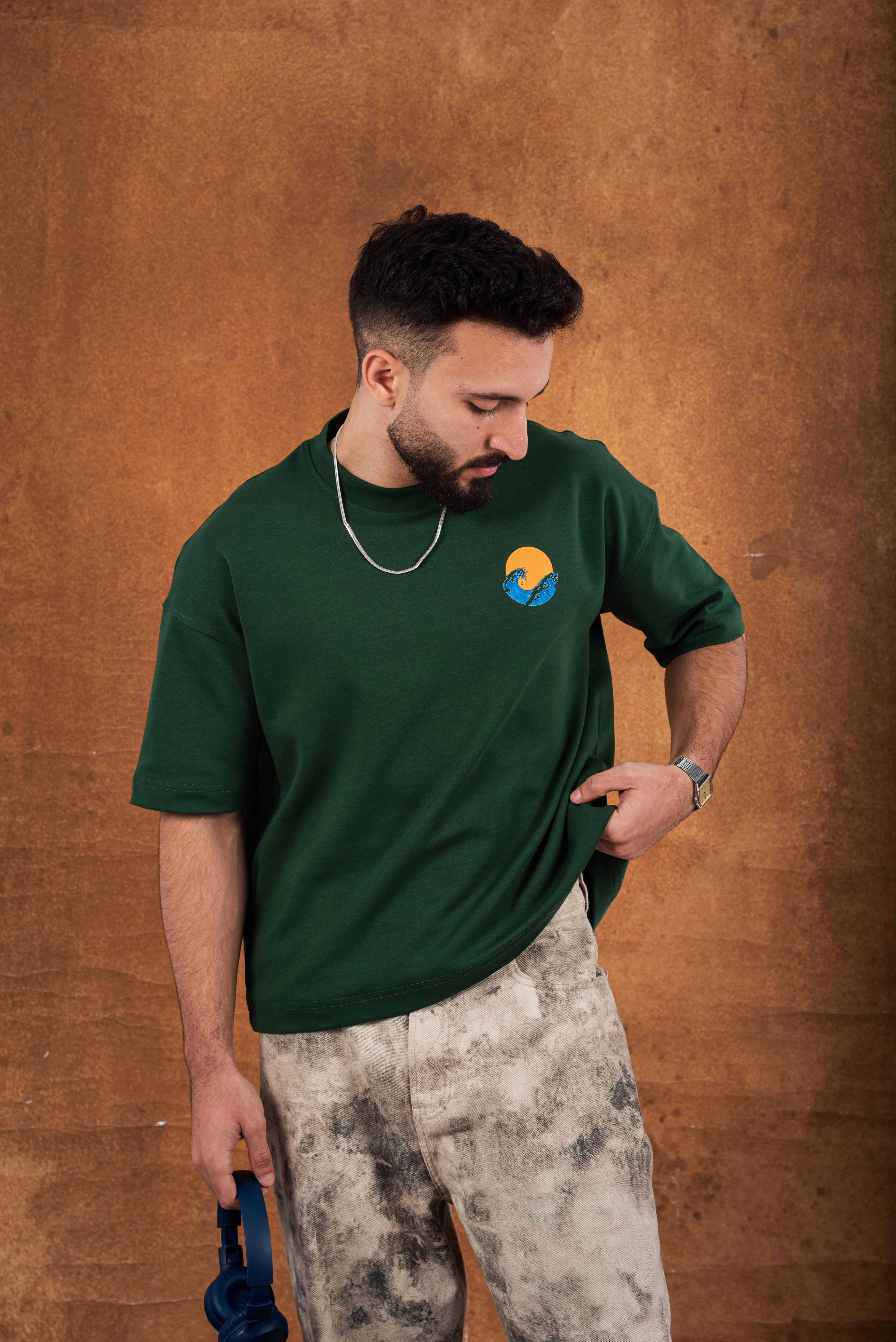 RW GREEN BOXY-T HEADPHONES PRINT