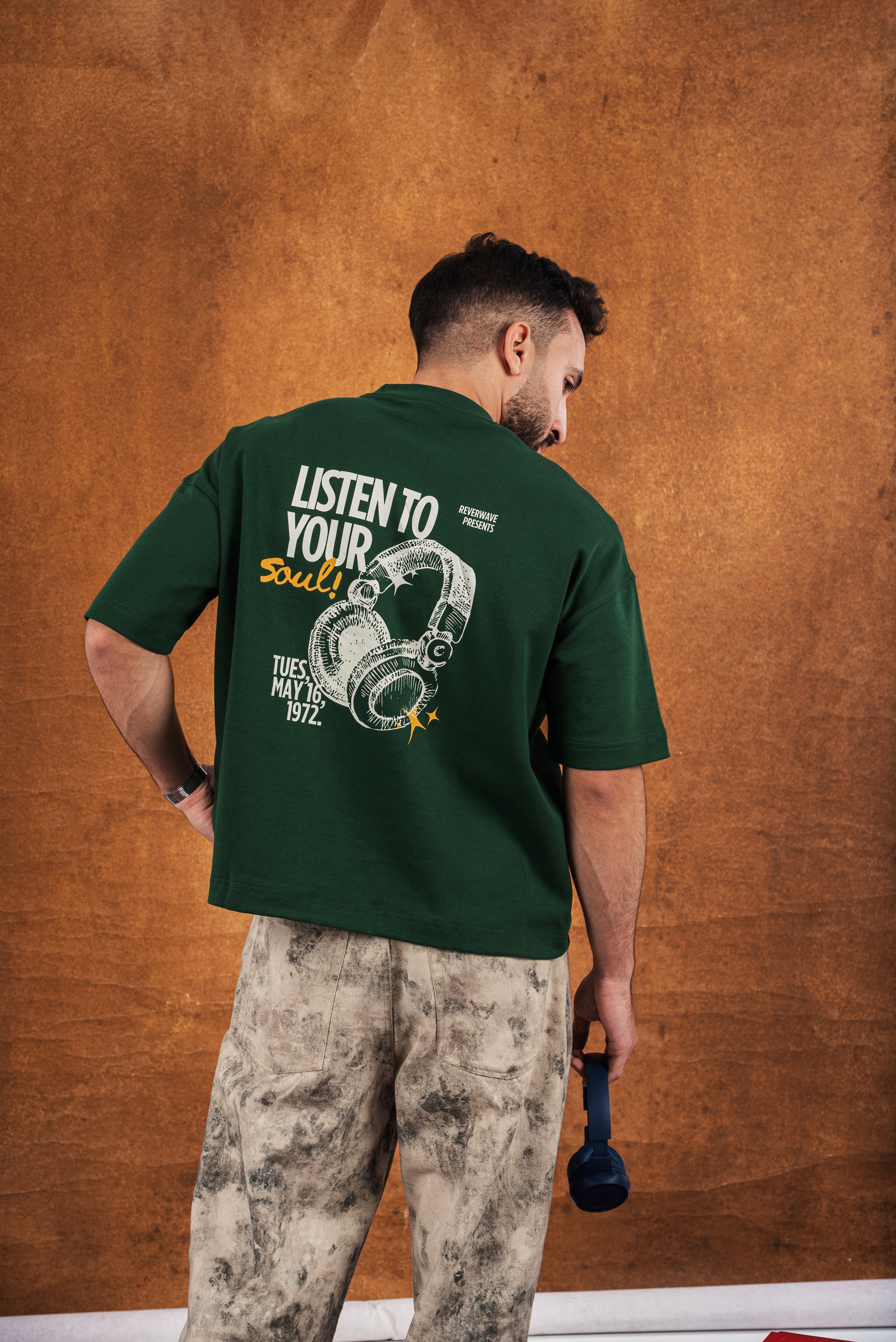 RW GREEN BOXY-T HEADPHONES PRINT