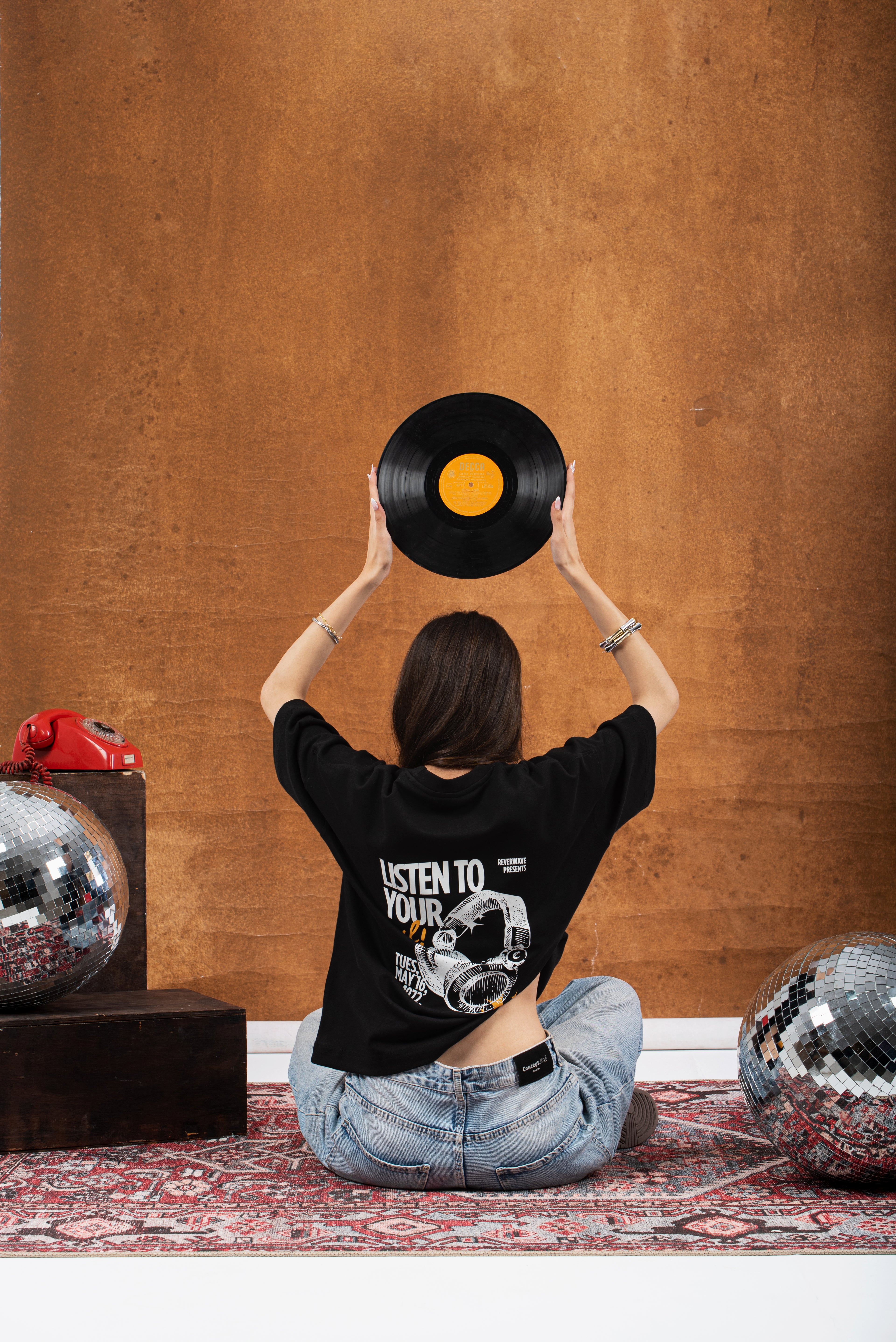 RW BLACK BOXY-T HEADPHONES PRINT