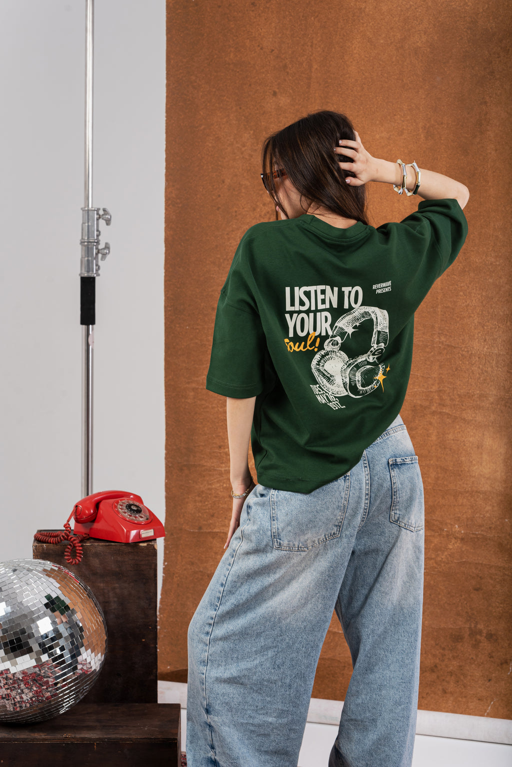 RW GREEN BOXY-T HEADPHONES PRINT