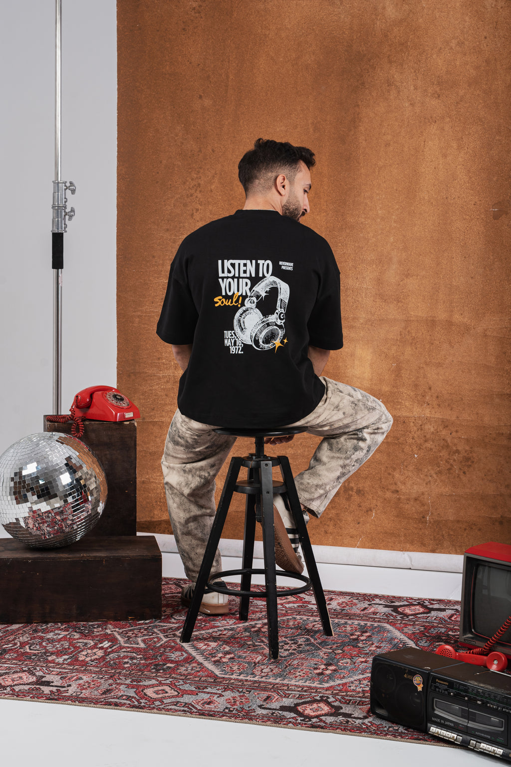 RW BLACK BOXY-T HEADPHONES PRINT