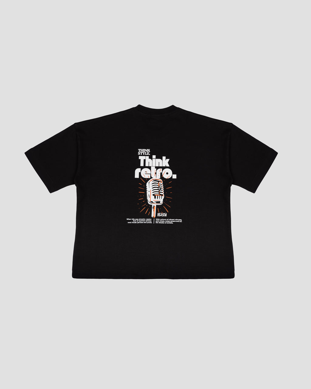 Black Boxy-TEE "THINK RETRO"