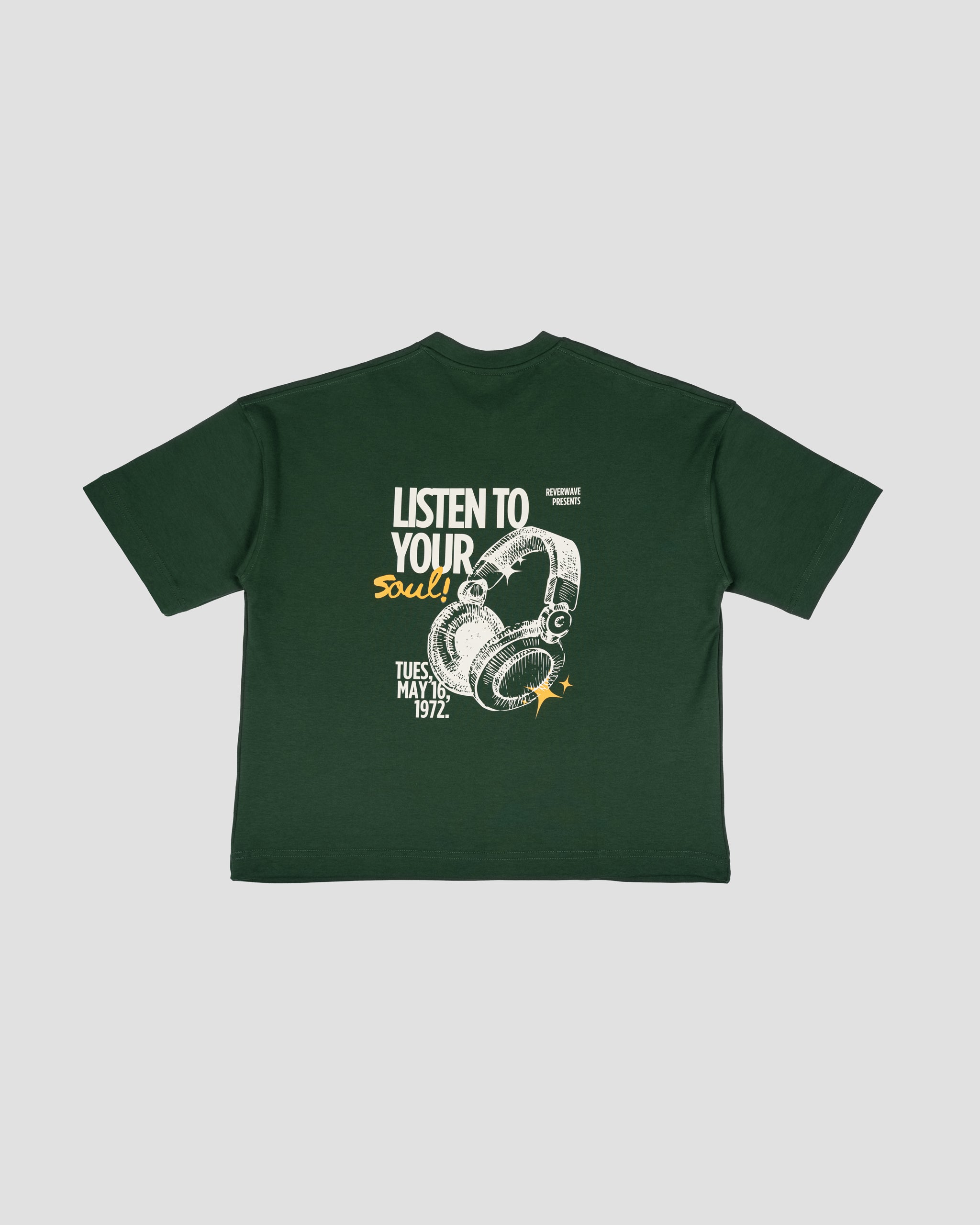 Green Boxy-TEE "LISTEN TO YOUR SOUL"