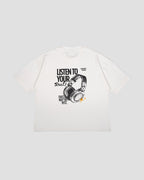 White Boxy-TEE "LISTEN TO YOUR SOUL"