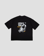 Black Boxy-TEE "LISTEN TO YOUR SOUL"
